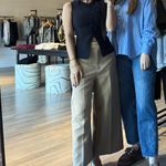 ZARA High-Waisted Cropped Wide-Leg Trousers Photo 4