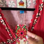 Farm Rio NWT  Long-Sleeve Romper Floral Anthropologie Size M Resort Vacation Photo 2