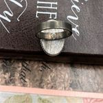 Vintage Oversized Marquise Rhinestone Statement Ring Silver Tone Size 8 Gray Photo 3