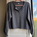 Aerie ribbed crop top with balloon sleeves Photo 0