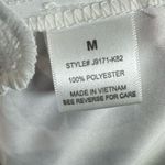 White embroidered lace halter butterfly back floral dress size medium Photo 9