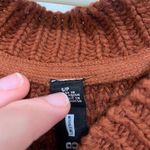 Design Lab  by Lord & Taylor | Sienna brown cold shoulder knit sweater Photo 4