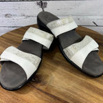 Women's SAS White & Silver Glitter Sandals Size 9.5N Photo 0