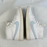Nike  Court Royale 2 Mid White Light Blue Leather High Top Sneakers Womens‎ 8 Photo 7