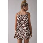 Urban Outfitters  BDG Eva Tie Front Ruched Strap Trapeze Mini Dress Brown NWT Med Photo 2