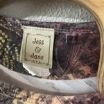 Jess & Jane Size 2X USA Y2K Artsy Floral Graphic T Shirt Textured 3/4 Sleeve Photo 3