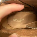 Sperry Dasher Gale tan suede ankle boots heels women’s size 11 neutral casual Photo 6