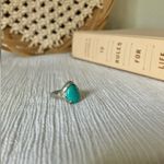 Boutique “Nebula” Southwestern Blue Turquoise Silver Ring 5.5 Cowgirl Maximalist Photo 4