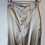 House of Harlow 1960 Satin Wide Leg Pants Elastic Waist Beige Medium Tan Photo 1