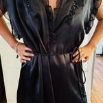 Cosmopolitan  black satin lingerie set. Photo 0