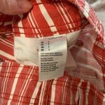 American Eagle Striped High Waisted Mom Shorts Casual Red White Linen Size 2 Photo 3