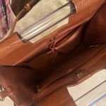 BEIS  Crossbody Tan Brown Cognac Faux Croc Crossbody Purse Bag With Trolly Sleeve Photo 7