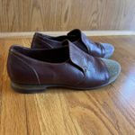 Brunello Cucinelli Metallic Cap Toe Leather Flats Burgundy Slip-On Loafers 36 Photo 1