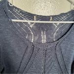 Scoop Neck Sweater Loose Knit Beachy Blue Green Size M Photo 7