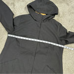 Eileen Fisher Channeled Rainwear Trench Long Line Jacket Coat Hooded Black M Photo 11