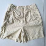 Vintage Happy Legs Dress Shorts Size 9 Linen Cotton Pale Yellow High Wai… Photo 0