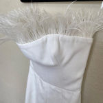 House Of CB House of‎ CB 'Bianca' White Feather Strapless Dress NWOT size XS Photo 4