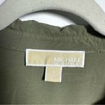 Michael Kors MICHAEL  Women Sz S Green Long Sleeve Blouse Tie Front Button Down Photo 4