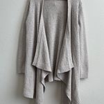 UGG Tan Grey Driftwood Cozy Fluffy Phoebe Open Drape Wrap Cardigan Sweater Photo 3