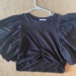 ZARA Black Ruffle Top Photo 0