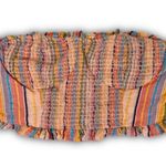 Pilcro pink rainbow multi smocked tube top Photo 0