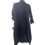 Sahara SHIRT DRESS TEXTURED Viscose Button Up Bubble Hem Dress BLUE NAVY SZ S Photo 11
