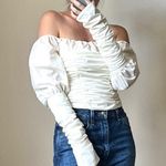 Danielle Guizio  off white top off shoulder size XS C9 Photo 1