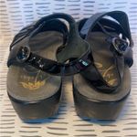 Dansko  Dani Black Patent Leather Strappy Wedge Sandals Women's Size 38 Boho Photo 4