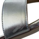 Talbots Like New Leather Tilly Block Heel Sandals Silver Size 9 1/2 Photo 6