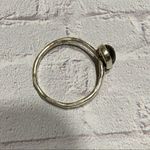 Labradorite Sterling Silver Hammered Band Ring Handmade Size 8 Blue Photo 3