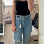 EXPRESS Distressed Skinny High Rise Jeans Photo 0