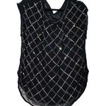Free People NEW  Night Fall Tunic Black Sequin Blouse Relax Fit Size XS Photo 6