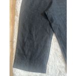 J.Jill 100% Linen Pants Womens Large Black Seersucker Ankle Length Photo 1