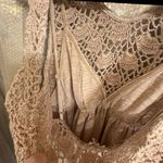 Aerie  Tan Koko Brown Boho Crochet Knit Maxi Dress Medium NWT Photo 4