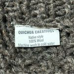 Quichua Creations Ecuador L Gray Wool Knit Zip Up Chunky Cable Sweater Cardigan Size undefined Photo 5