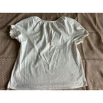 LC Lauren Conrad Women's White Puff Sleeve Size L Casual Photo 1