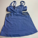 Lululemon Skirted‎ Workout Tank Top Cutout Activewear Athletic Blue Size 6 Photo 0