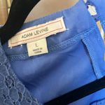 Adam Levine  Blue Sleeveless Lace front Top large Photo 3