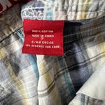 Bongo Blue Surfer Plaid Shorts Juniors Sz 7 Cotton PLD Floral Print Cuffed NWT Photo 7