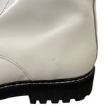 Thursday Boot Company Leather Combat‎ Boots in Ecru White Sz 10 Chunky Lug Sole Photo 4
