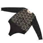 Torrid Black Lace Bodysuit Women’s Plus Size 3 Sheer Long Sleeves Photo 3