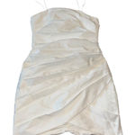 DO+BE White Mini ruched Dress Size S Photo 0