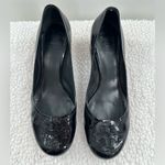 Tory Burch Reva Amy Black Patent Leather Casual Block Heel Photo 1