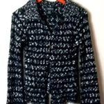 Kalico M Black White Merle Big Knit Cardigan Size M Photo 0