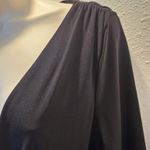 Ralph Lauren LAUREN Black 3/4 Sleeve Ruched Jersey Surplice Dress Women's 14P Photo 4