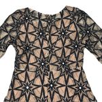 For Love & Lemons Metz Party Mini Dress in‎ Pecan Lace Mini Dress Star Sequin XS Black Photo 12