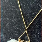 20” Gold Tone Necklace w/ Earth Tone Pendant & Taupe Earrings Photo 4