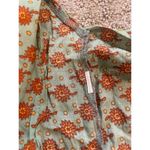 Boutique  Boho Green & Orange Floral V-Neck Racerback Jumpsuit Photo 7