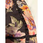 Guess Floral Mini Shorts Black Pink Purple Orange Flowers Lace Trim Boho Photo 3