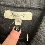 Madewell : Ribbed Cropped Keyhole Open Back Mock Neck Black Sweater Photo 2